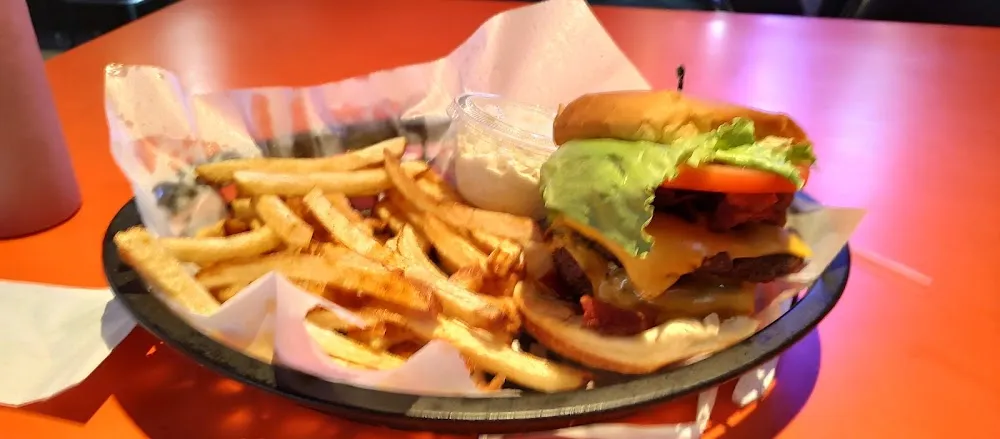 Double Bacon Cheese Burger with Fries
